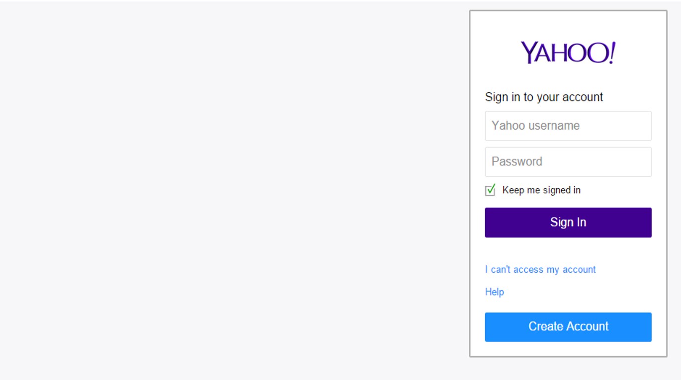 Signing up for a yahoo mail account takes just a few minutes. 