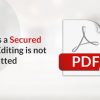 Fix This is a Secured PDF Document Editing is Not Permitted